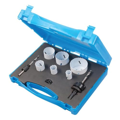 Coffret 6 trépans bi-métal ø 19, 22, 29, 38, 44 et 57 mm (Spécial plombier) - 595759 - Silverline