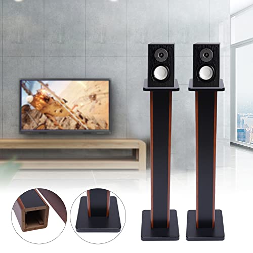 HinLIaDa Atlantic Bookshelf Speaker Stands, Surround Sound Speaker Stands for Satellite & Bookshelf Speakers Up to 66lbs, Steel Construction, Pedestal Style & Built-in Wire Management