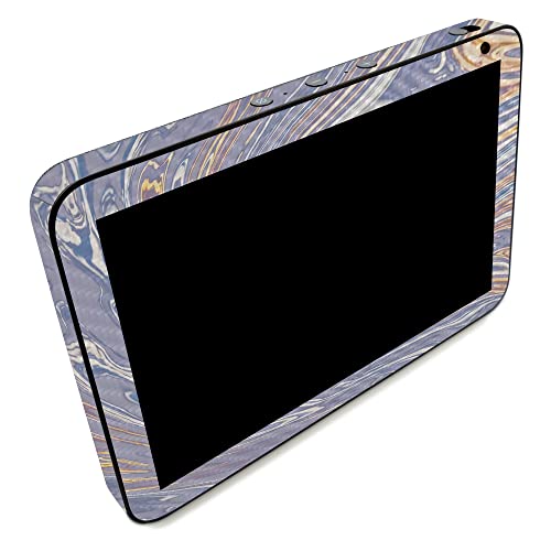 Image of MightySkins Carbon Fiber Skin Compatible with Amazon Echo Show 8 (Gen 2) - Liquid Silver | Protective, Durable Textured Carbon Fiber Finish | Easy to Apply | Made in The USA