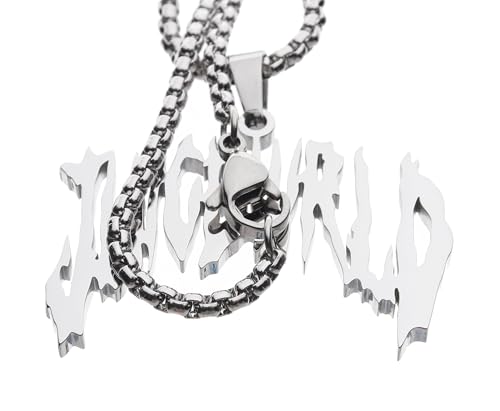 Collier hip hop avec pendentif rappeur argenté pour homme