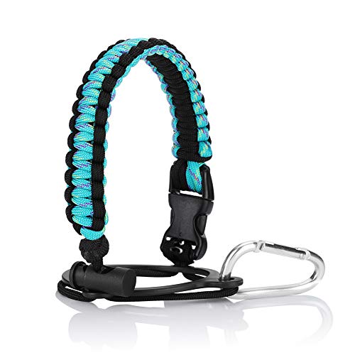 Water Bottle Handle for Hydro Flask and Other Wide Mouth Bottles, Paracord Strap