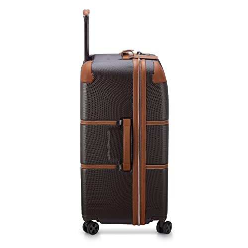 DELSEY PARIS Chatelet Air 2.0 Checked Luggage Trunk 26 Inch, Hardside Polycarbonate Suitcase, Dual-Density Spinner Wheels, TSA Lock, Chocolate Brown — view 6
