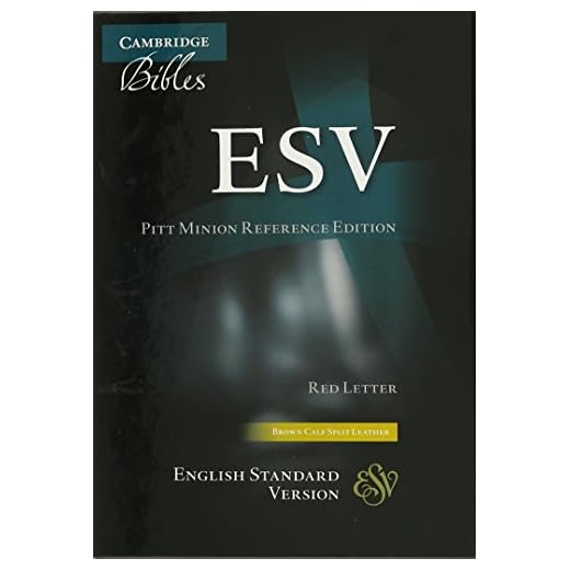 ESV Pitt Minion Reference Bible, Brown Calf Split Leather, Red-letter Text, ES444:XR