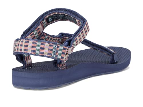 Image of Teva Women's Original Universal Sport Sandal, Modern Check Crown Blue, 5