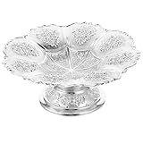 Holibanna Artesanía Metal Plato para Frutas Bandeja De Servir Postre Decoración De Mesa Mobiliario Hogar Bandeja De Exhibición Plato De Frutas