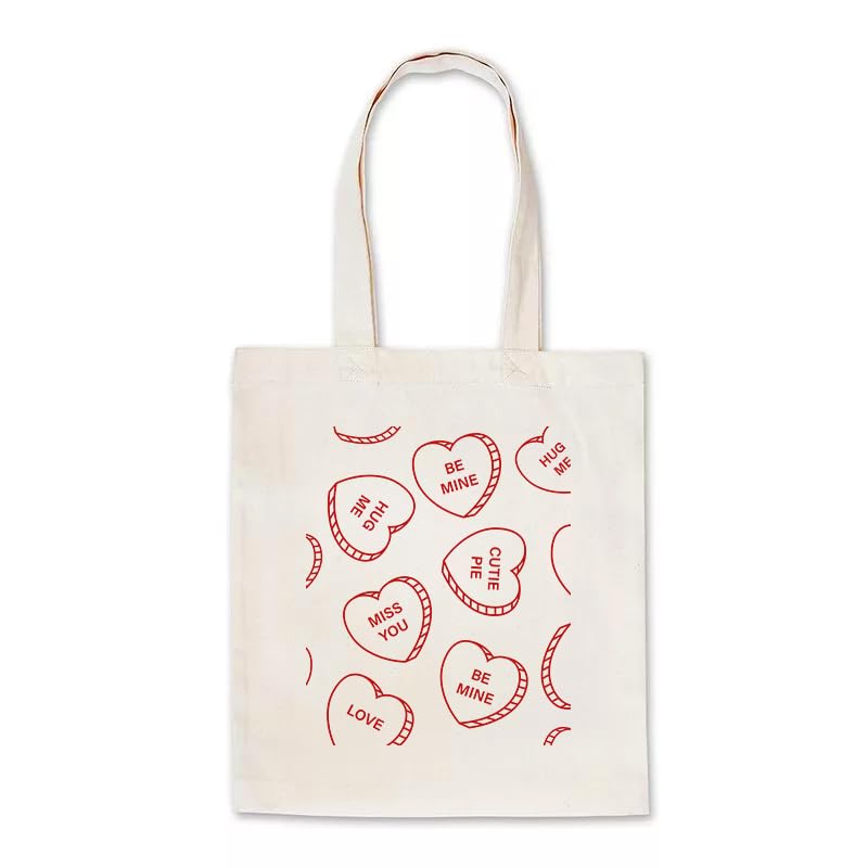 New Spirit Original Red love hearts tote bag cotton shopper