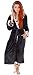 Simplicity Women's Soft Plush Hoodie Bathrobe Kimono Robe with Hoodie,Black
