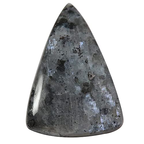 Larvikite naturelle bleue, cabochon trillion mystique et pierre de lune norvégienne