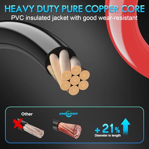 EZGO Battery Cables, Golf Cart Wiring Kit for TXT 1994-UP 36V and 48V, 4 Gauge 7 PCS Pure Copper AC/DC Wire Kits