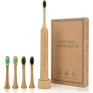 Spazzolino elettrico ricaricabile, spazzolino elettrico con 5 modalità 2-Min Smart Timer IPX7 impermeabile 40.000 VPM motore, pulizia profonda per adulti e bambini