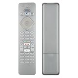 Télécommande Vocale RC4154403/01 Compatible avec Philips 4K UHD LED Android TV 43PUS7304 50PUS7304 50PUS7354 55PUS7354 58PUS7304 65PUS7304 70PUS7304 Contrôleur Remplacement avec Netflix Bouton