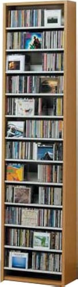 CD.DVDラック Amazon | 540枚収納 CD屋さんのCD/DVDラック 幅48.5cm