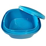 Tupperware Multi Server - Microwave Steamer, Veggie Cooker 3 Piece Blue 3 Qt.