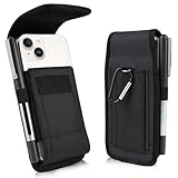 Phone Pouch with Belt Clip Cover Mobile Phone Holster Case Nylon Cell Phone Holder Smartphone Belt Bag for iPhone 16 15 14 13 12 Pro Max Plus/Samsung/Moto/LG Men & Women Hiking,Work,Camping Outdoor(L)