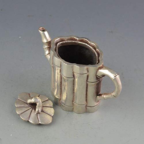 Cast Iron Teapot With Infuser Antique Bronze    Brass Cupronickel Silver-Plated Copper Kettle Bamboo Knot Jug Decoration Props #TOP4