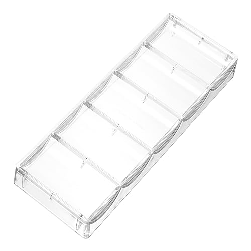 Beaupretty Portable Poker Chip Holder Multi Functional Transparent Storage Box for Poker Chips and Items Wear Resistant Organizer for Home and Travel