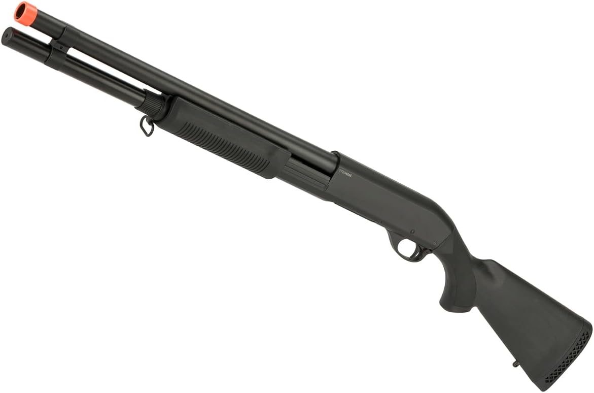 Evike Airsoft - CYMA Standard Metal M870 3-Round Burst Multi-Airsoft Shotshell Loading Airsoft Shotgun (Model: Full Stock Metal) - (PID: 63533)