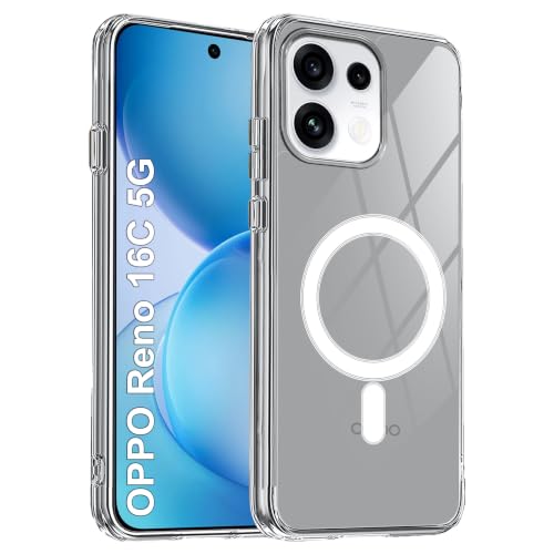 Image of Zapcase Back Case Cover for Oppo Reno 16C 5G | Compatible for Oppo Reno 16C 5G Back Cover | Compatible with MagSafe | Scratch-Resistant Back Cover | Clear