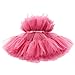 NNJXD Abito per Bambina Abiti con Fiocco Tutu Battesimo Soffice Battesimo Principessa Taglia (120) 4-5 Anni 766 Rosa Rossa-A