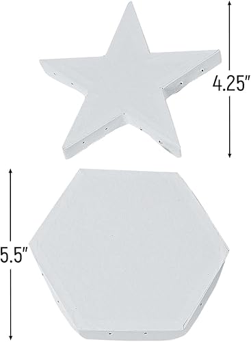 Miniatura 2 de Fun Express Panderetas hexagonales y de cartulina en forma de estrella para VBS, manualidades infantiles y actividades divertidas en el hogar,