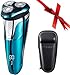 Paladou Electric Rotary Razor Shavers for Men, Portable USB Rechargeable Beard Trimmer with Travel Case Kit, Wireless Wet Dry Facial Mustache Cordless Waterproof Best Gift Set