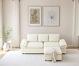 LIKIMIO Beige L Shaped Couch...