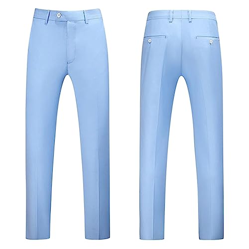RTRDE Men's Pants Dress Pants Slim Fit Solid Color Skinny Trousers Casual Business Wedding Suit Pants, 31-403