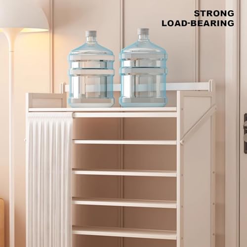 Meuble à chaussures pour entrée compact blanc taille G meuble de rangement pliable