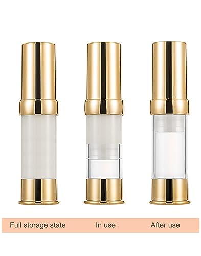 Golden-Airless-Pump-Bottle-Travel-Set-with-Box-Refillable-Empty-Cosmetic-Pump-Bottle-Vacuum-Pump-Bottles-for-Liquids-Such-as-Hand-SoapTonerFoundationHair-OilLotion-and-Cream05oz15ml4-Pack