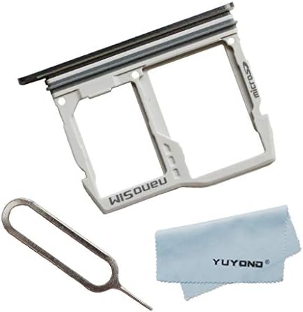 YUYOND Nano Sim Card Tray Slot & Micro SD Memory Card Holder Container Replacement for LG G6 H870 H871 H872 LS993 US997 VS988 + Remover Eject Pin + Clean Cloth (Gold)