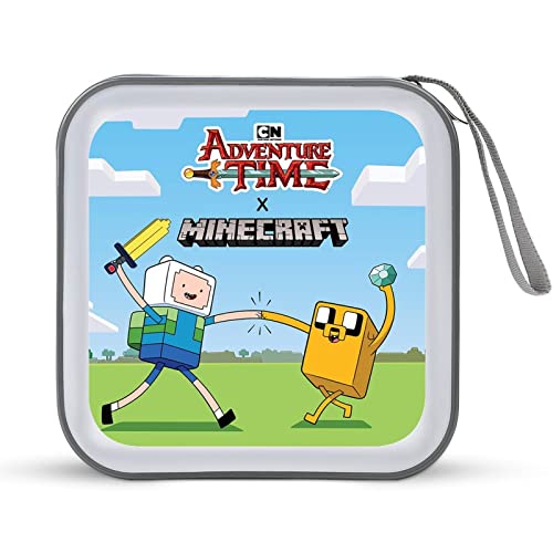 アドベンチャー タイム CDケース プラケース スリム BD DVDケース 大容量 40枚収納 ディスク収納ケース 小型 持ち運び便利 可愛い 男女兼用 旅行 自宅用 セミハード ファスナー付