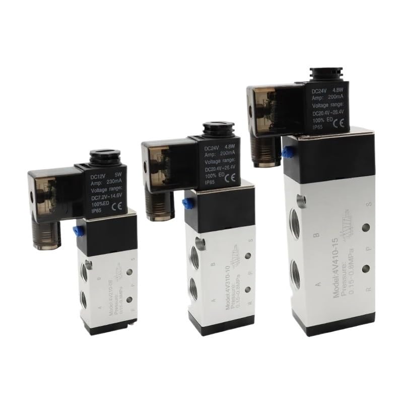 Électrovanne 5 voies 4V210-08 à commande magnétique stable - 3