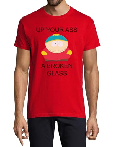 T-Shirt Homme Rouge en Coton Supérieur Col Rond Finitions Soignées