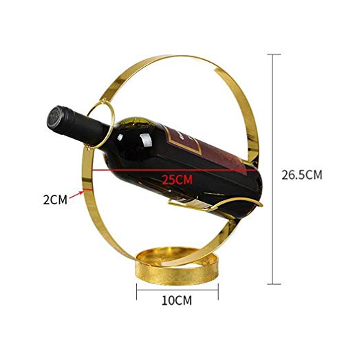 Soporte de botella de vino de hierro 25x10x26.5 cm miniatura 3
