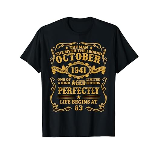 Octubre 1941 83 Años Cumpleaños Hombre Vintage 1941 Camiseta
