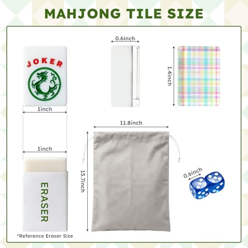 Juego de Mesa American Mahjong Set con 166 Fichas Acrílicas miniatura 2