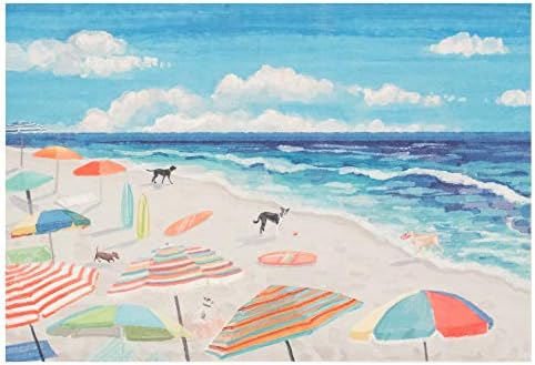 Liora Manne Illusions Collection Indoor Outdoor Mat - Garden or Coastal Rug, Tropical & Floral Décor, Comfortable & Durable, UV Stabilized, Machine Washable Rug, Dog Beach, 1'11" x 4'11"