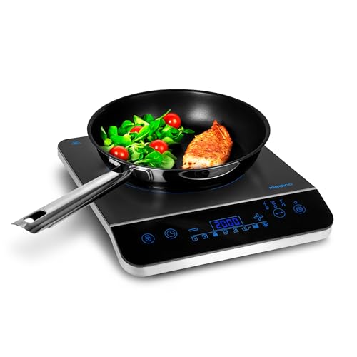 MEDION Induktionskochplatte / 2000 Watt/Temperaturbereich 60-240°C / 8 Automatikprogramme / 10 Leistungsstufen/LED Display/MD 17595 / schwarz