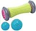 Produktbild EUKO Igelball Fußmassage für Plantarfasziitis Massageball Muskel Roller in verschiedenen Härtegraden, Stressreduzierung und Entspannung 3 Set