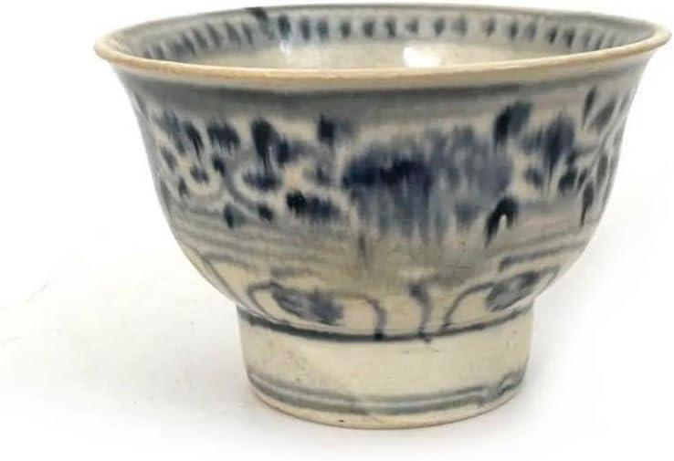 骨董 アンティーク 安南 絞手 茶碗 ベトナム古陶磁 蜻蛉手茶碗 安南