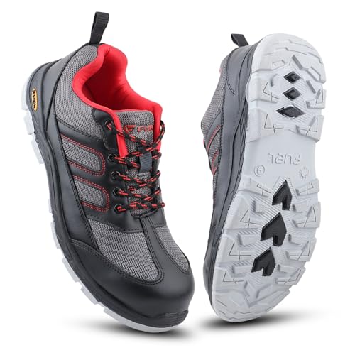 Image of FUEL Armour 4 DD ISI Marked Synthetic Fabric Breathable Safety Shoes for Men's Steel Toe Cap with Double Density Rubberized PVC Sole (140 J)