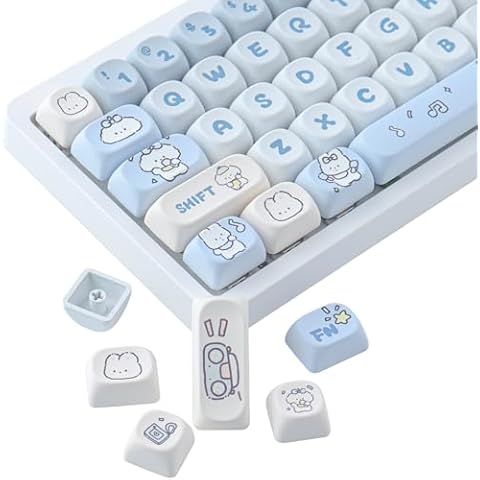 JOMKIZ 139 Keys PBT Keycaps,MOA Profile Keycaps Dye Sublimation Customized ANSI Layout Keycaps Set for Cherry MX Magnetic Switches Mechanical Keyboards Cover