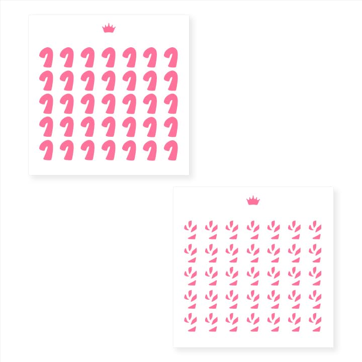 Chunky Candy Cane 2pc Sprinkle Stencil