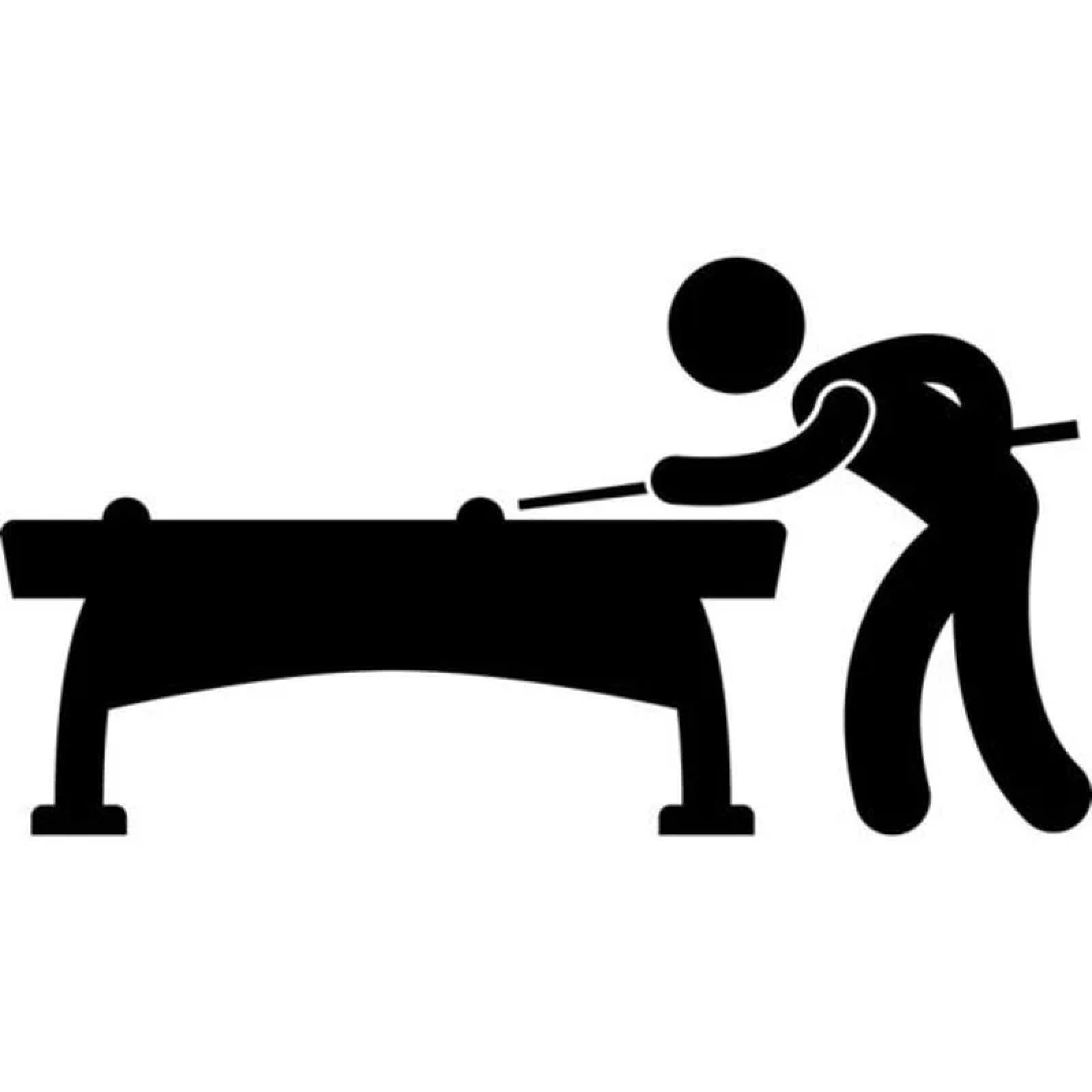Zealplant Black /Billiards Player Bar Game Vinyl Wall Sticker Cartoon Sports Wall Sticker Art Decal