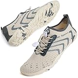 WateLves Water Shoes Mens Womens Beach Swim Shoes Quick-Dry Aqua Socks Pool Shoes for Surf Yoga Water Aerobics (Classic Beige, 39)