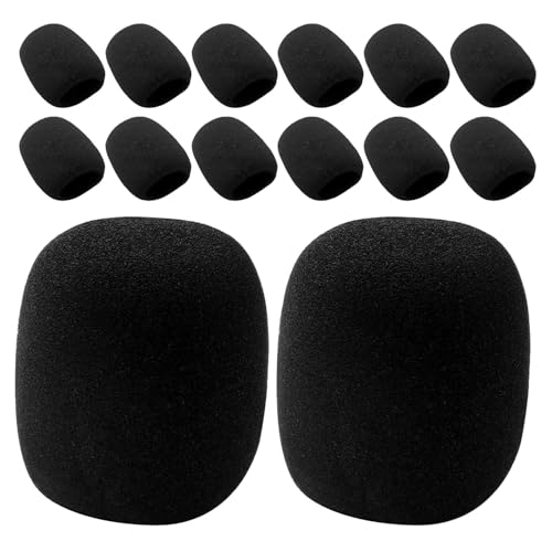Healeved Protezione Microfono 18 Pezzi in EVA Nero Filtro Anti-Pop e Parabrezza Antivento per Registrazione Vocale in Studio e Performance Wireless