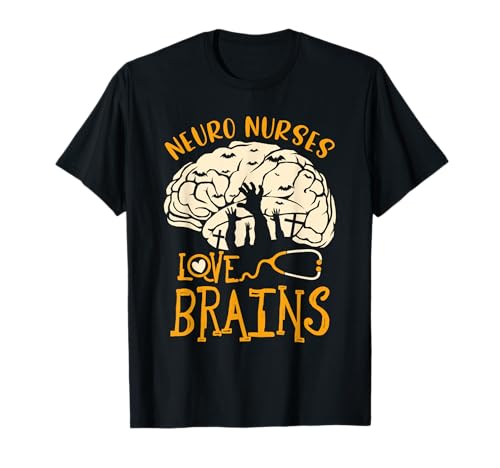 Neurology Nursing RN Halloween Neuro Nurses Love Brains T-Shirt