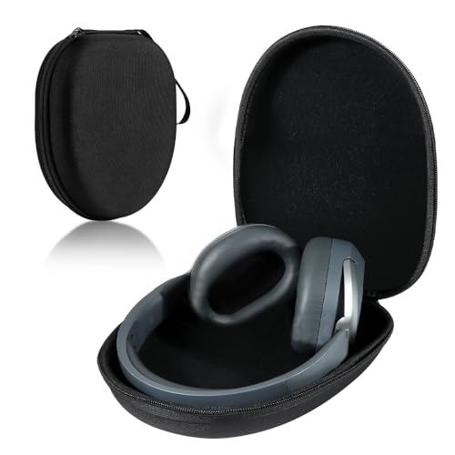 BNGXR Étui de protection universel pour casque d'écoute - Sac de voyage - Portable - 21 x 18 x 6 cm - Noir
