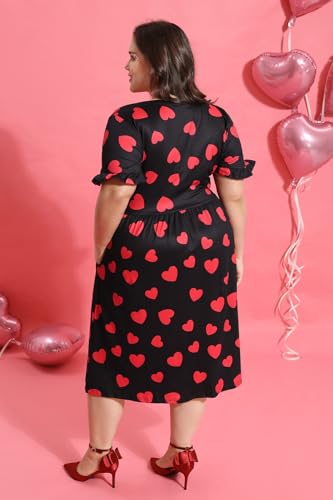 Image of RITERA Plus Size Dresses for Curvy Women Summer Spring Womens Dress V Neck Short Sleeve Casual Dress with Pockets XL-5XL