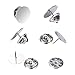 canomo 50 Pairs Butterfly Pin Backs with 15mm Tie Tacks Blank Pins for for Lapel Pins, Service Bars and Jewelry(Silver)